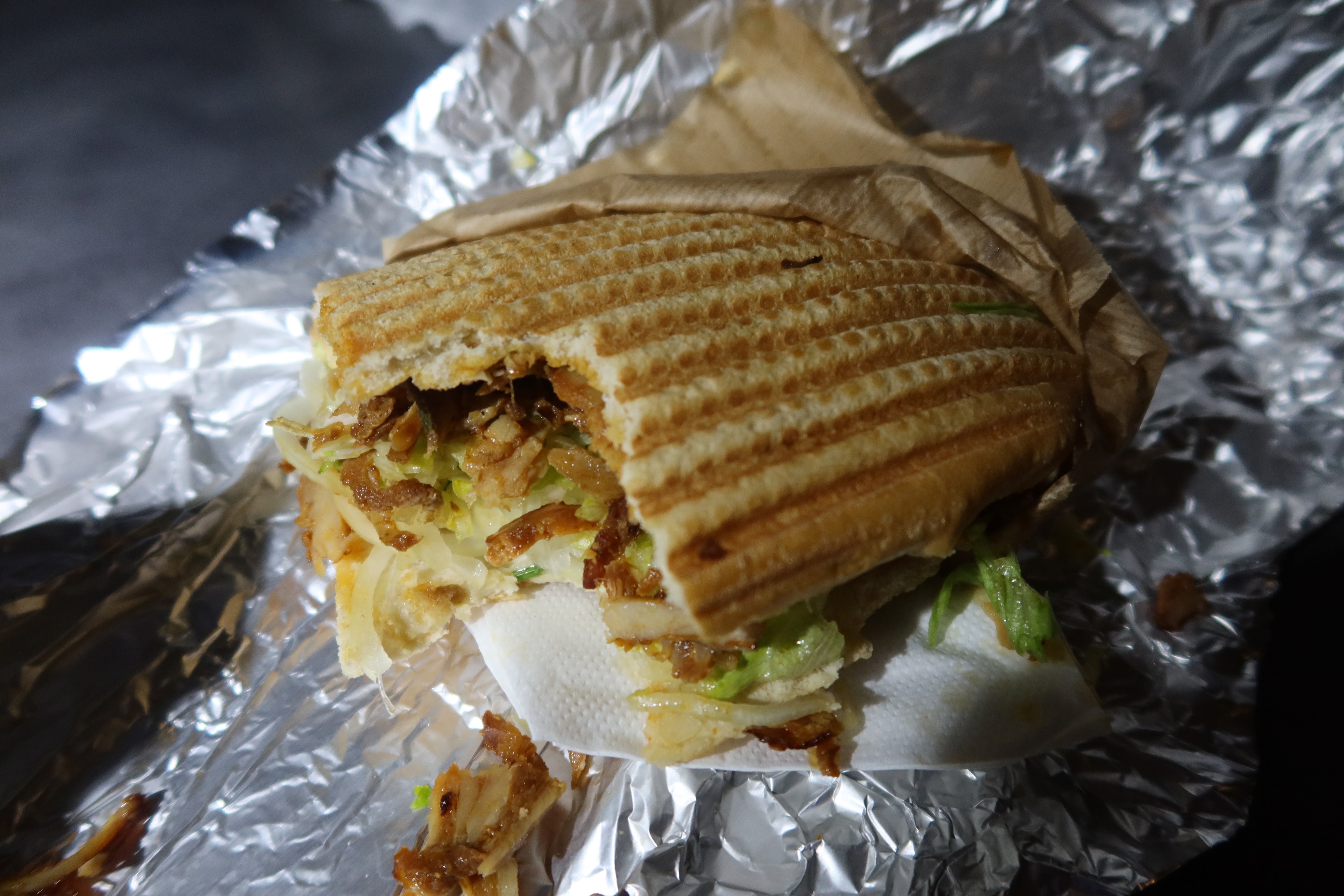 Dronning Louise Esbjerg Review evening food stop with a toasted doner sandwich from Esbjerg Doner in Denmark