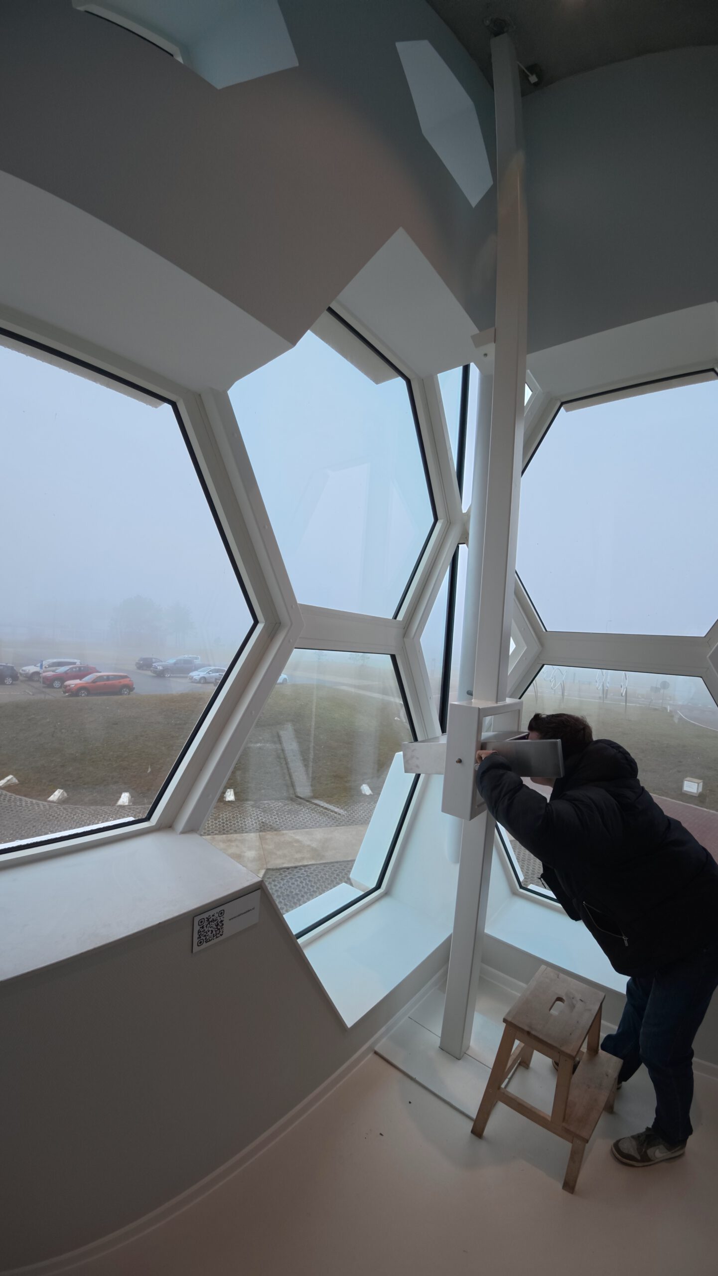 Afsluitdijk Wadden Center observation point offering panoramic views over the Afsluitdijk landscape and surrounding water