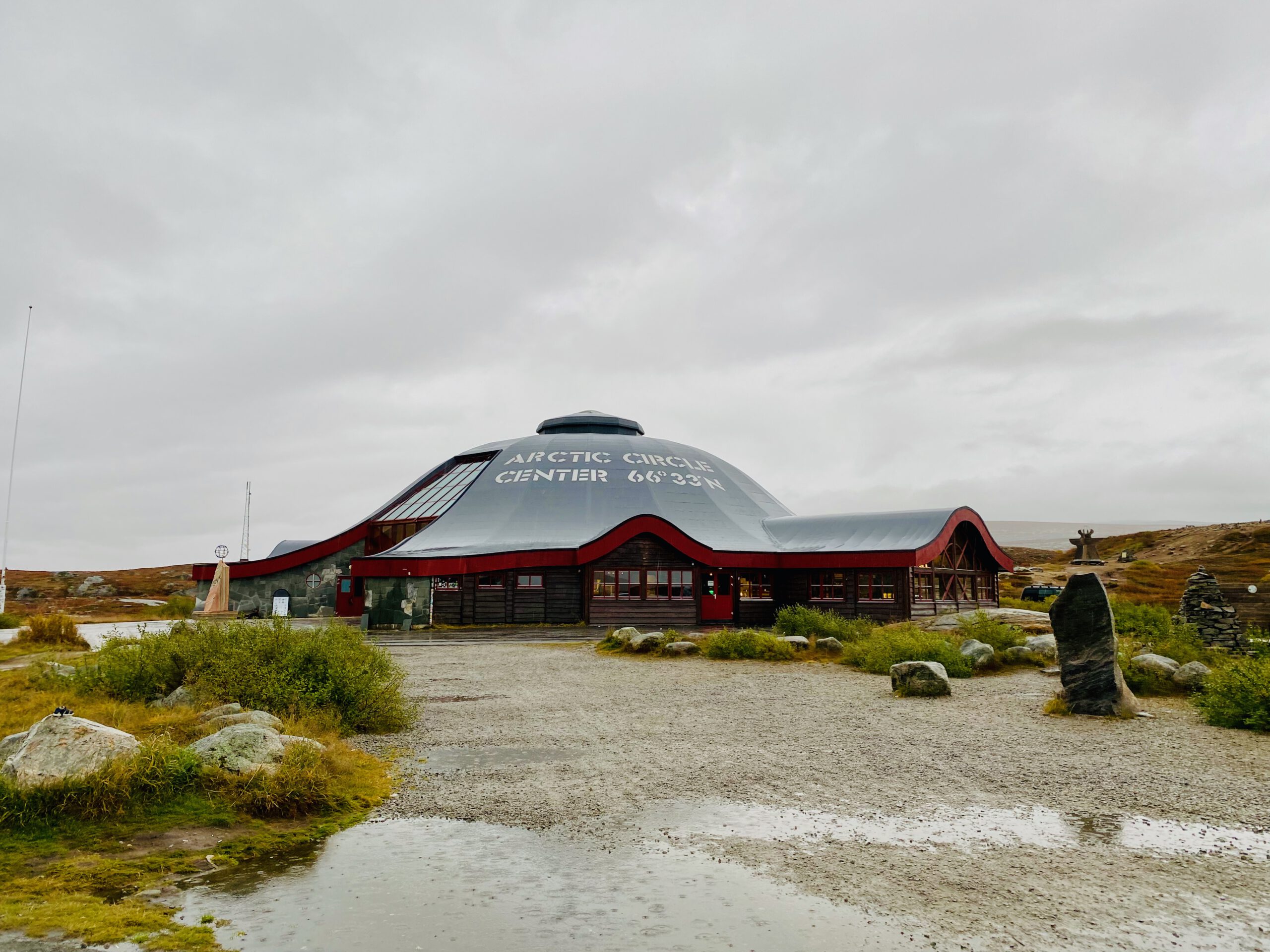 Arctic Circle Centre Norway at 66°33′N on the E6 in Saltfjellet, iconic Arctic Circle stop in Northern Norway