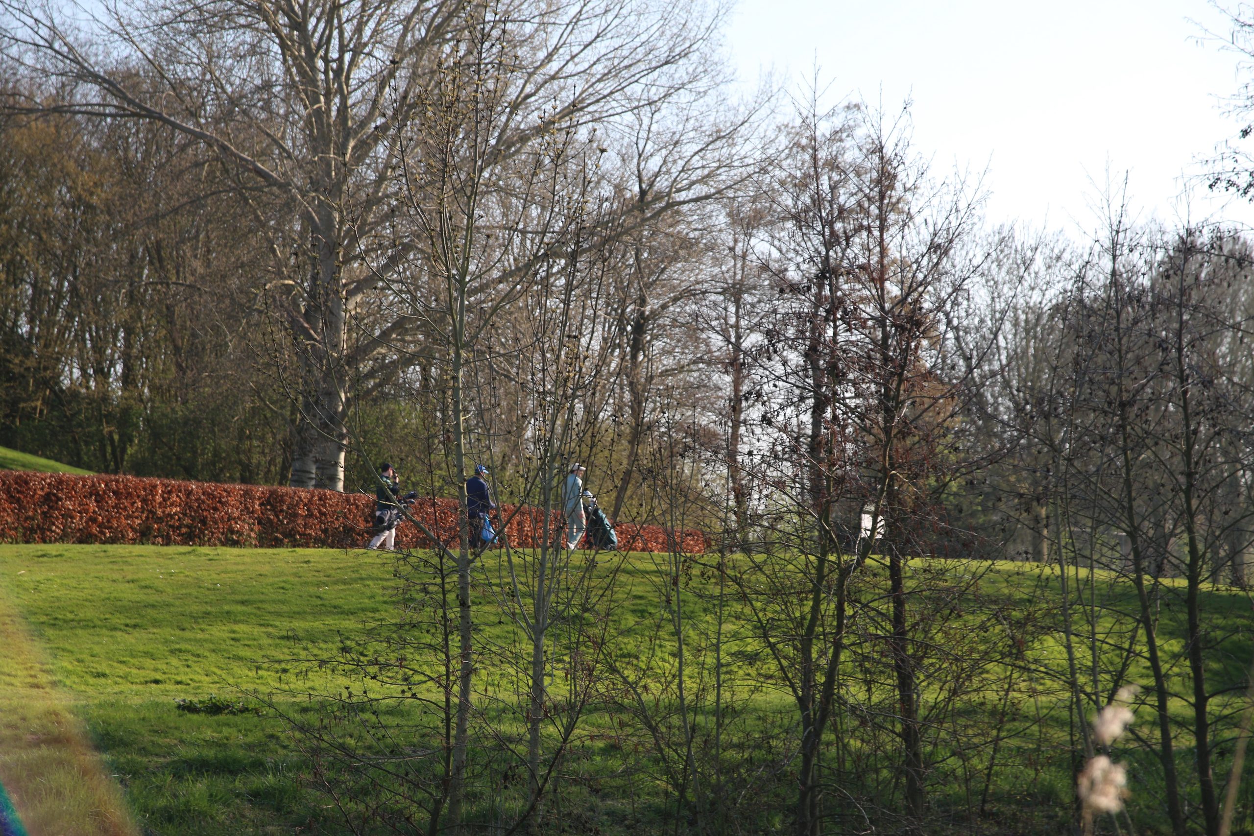 Golfclub Zeegersloot golfers walking through the natural landscape in Alphen aan den Rijn